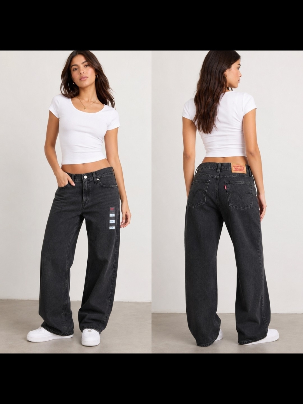 NWT - Levi's Women's Wide Leg Jeans - Washed Black - 29x32